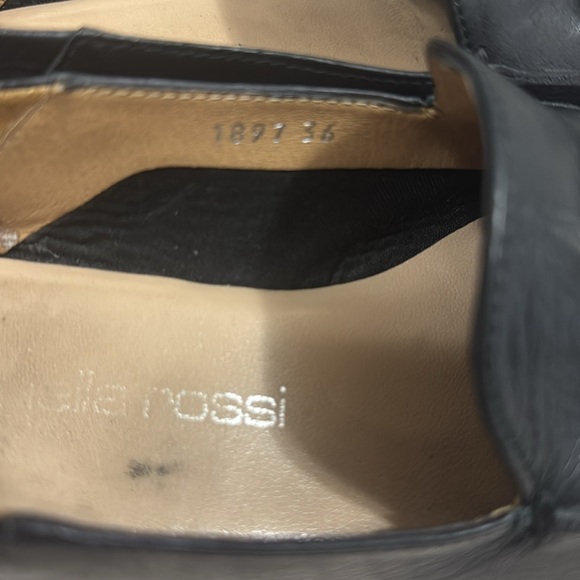 Sergio Rossi Black Loafers  Silver Buckle - sz 36 (as is NO box - 1 x dust bag) - Picture 12 of 17